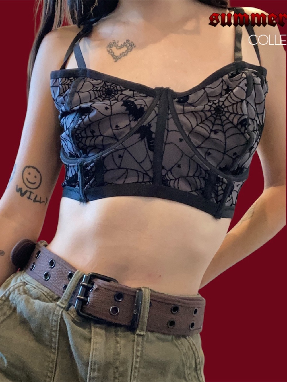 NWT torrid Gothic Spiderwebs and Bats Bralette